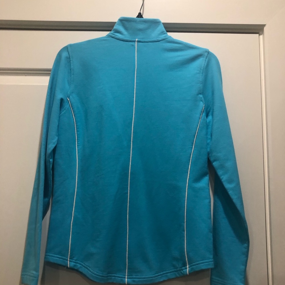 Lauren by Ralph Lauren Zipper top NWOT size-S sky blue - Picture 2 of 7